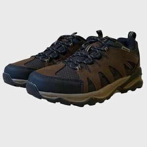 NWB Eddie Bauer Lake Union Lux Men's Leather Waterproof Hiking Shoes 8.5 Brown
